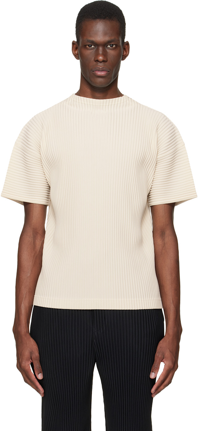 HOMME PLISSÉ ISSEY MIYAKE: Beige Monthly Colors March T-shirt