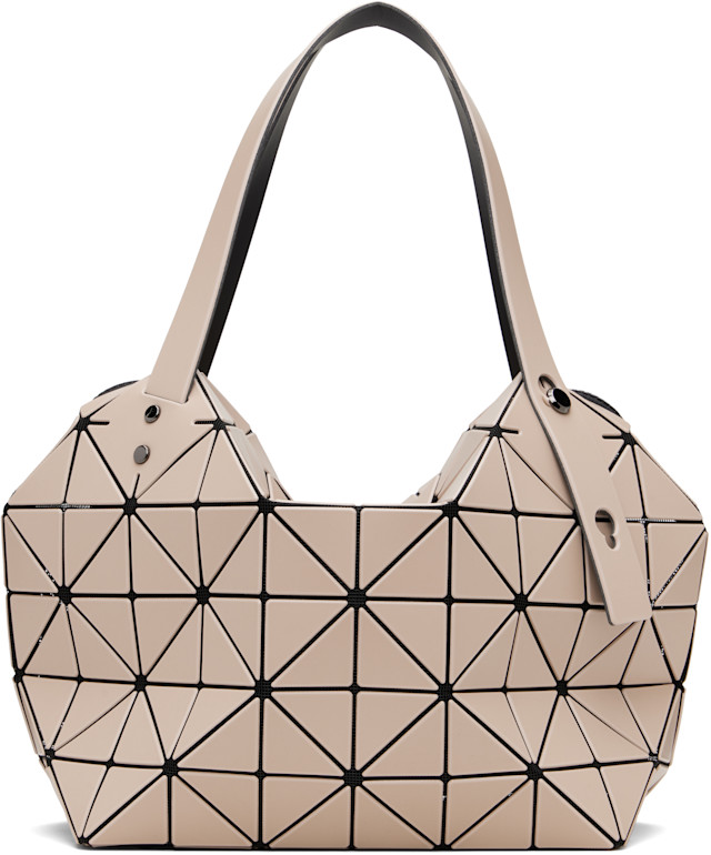 BAO BAO ISSEY MIYAKE: Beige Boston Hand Bag | SSENSE