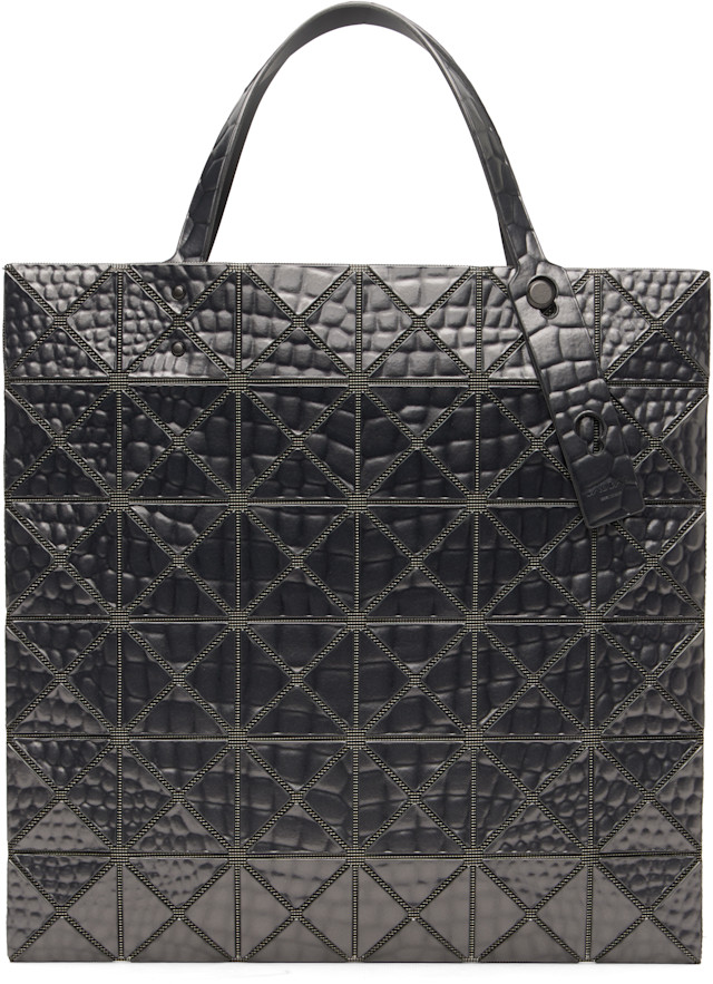 BAO BAO ISSEY MIYAKE: Gunmetal Meta Kaiju Tote | SSENSE