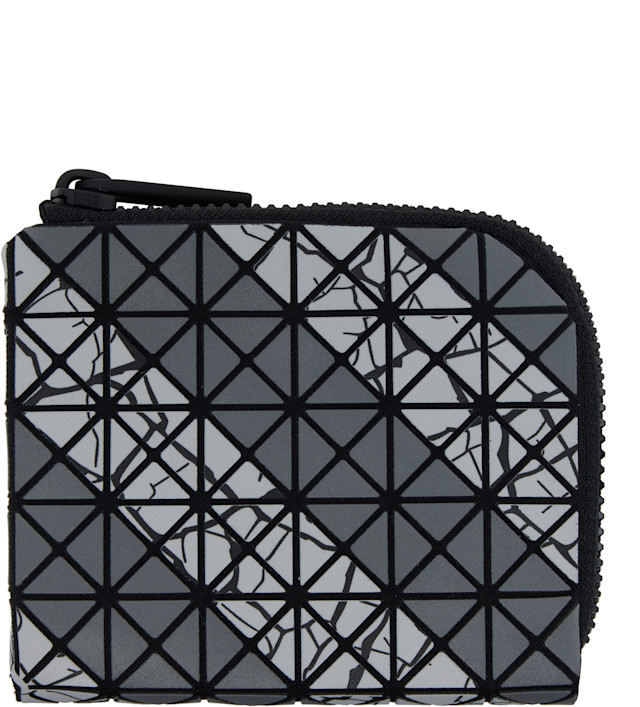 小物 BAOBAO ISSEY MIYAKE CLAM WALLET BAO BAO ISSEY MIYAKE: Gray Autobahn Clam Wallet | SSENSE