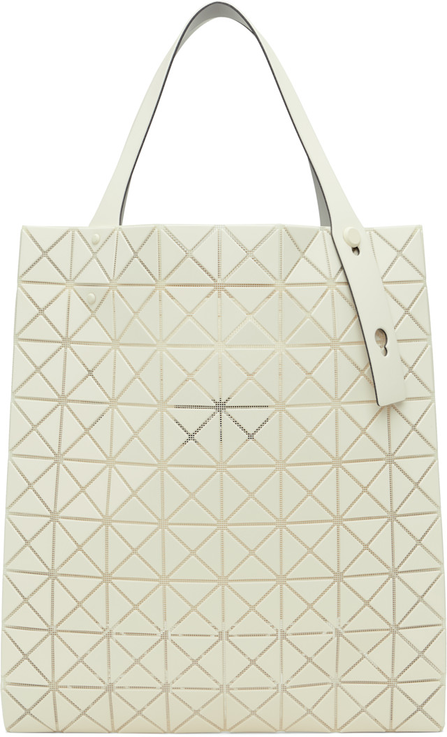 バッグ BAOBAO ISSEY MIYAKE PRISM PLUS IVORY BAO BAO ISSEY MIYAKE: Off-White Prism Plus Tote | SSENSE Canada
