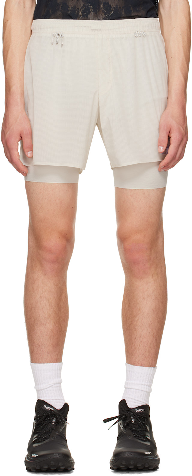 Satisfy: Gray HeatCrush 8 Desert Shorts | SSENSE