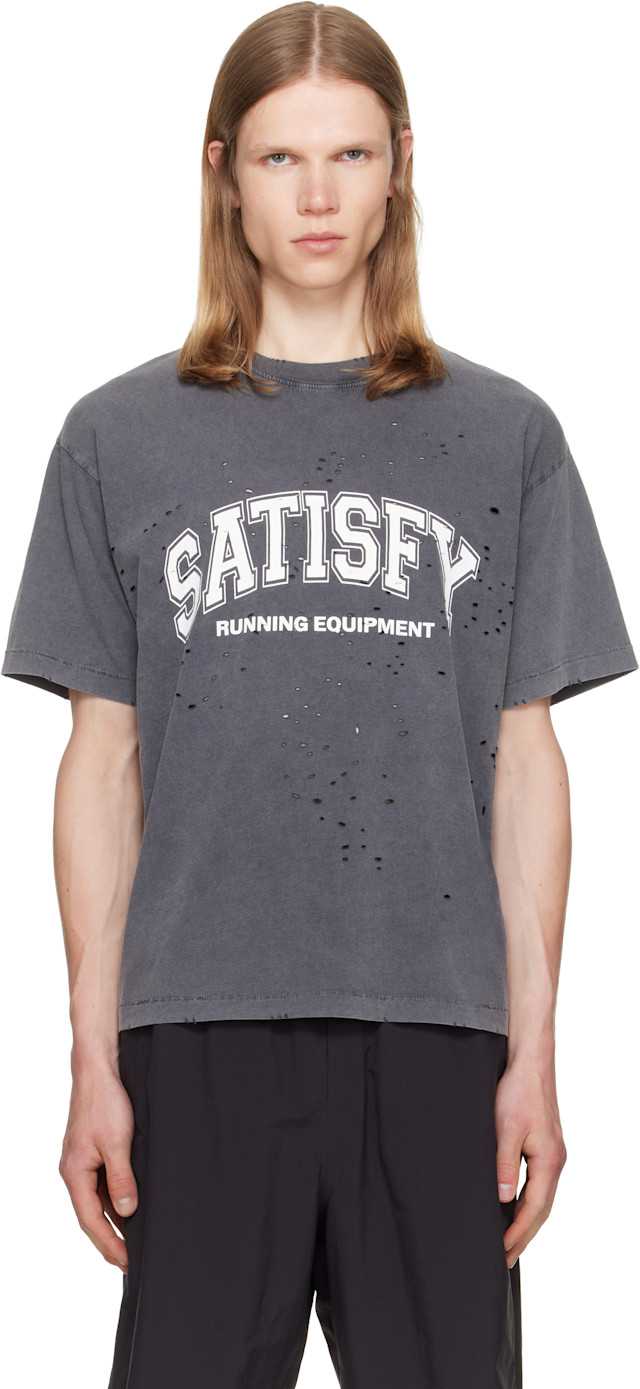 Satisfy: Gray MothTech T‑shirt | SSENSE
