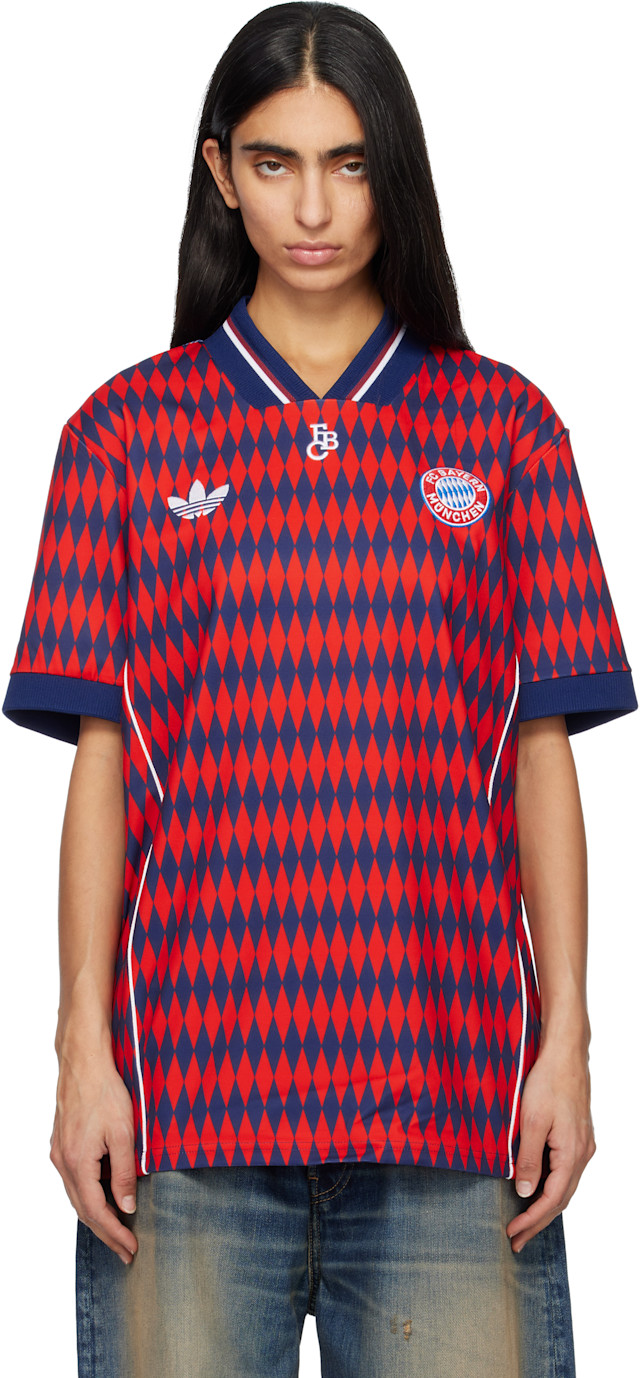 adidas Originals: Blue FC Bayern Munich LFSTLR Jersey | SSENSE Canada