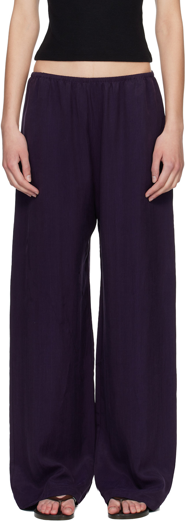 LESET: Purple Kim Pocket Trousers | SSENSE Canada