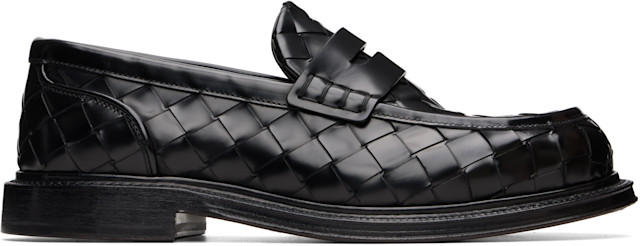 Bottega Veneta: ブラック James ローファー | SSENSE 日本