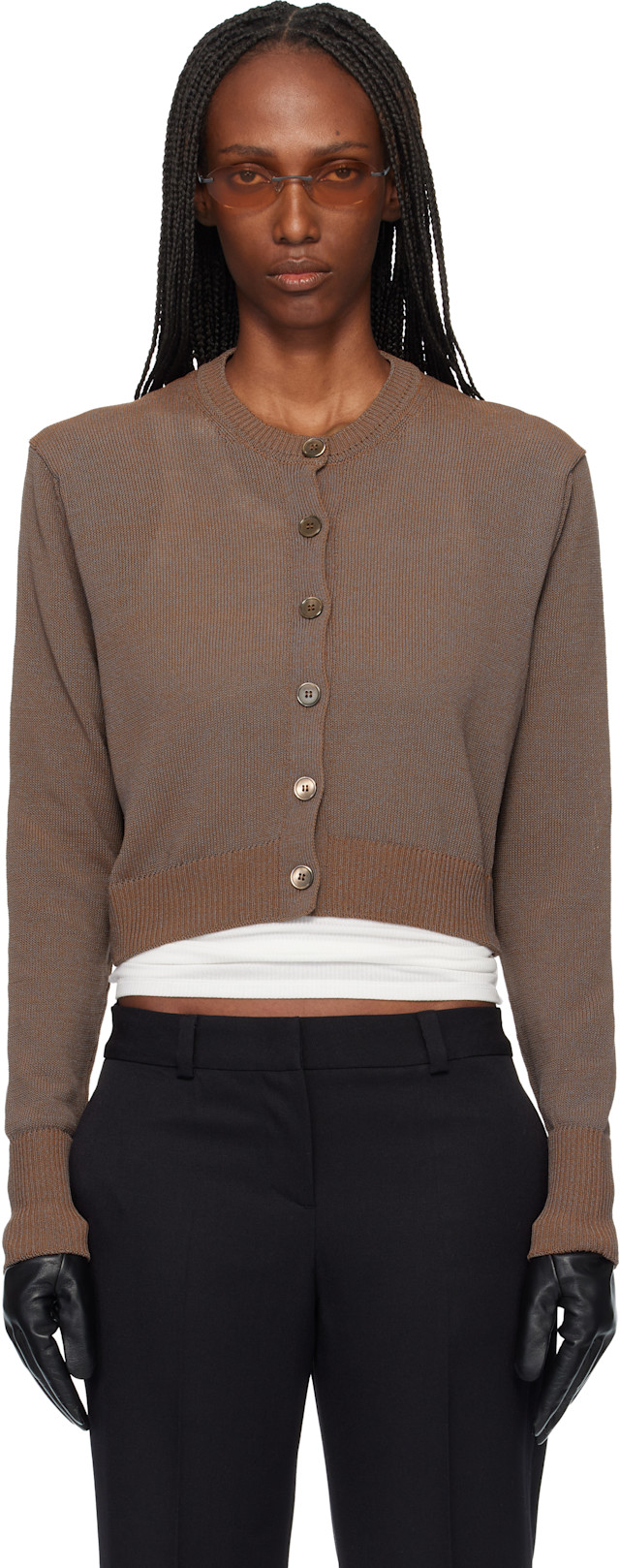 OUR LEGACY: Brown Micro Cardigan | SSENSE