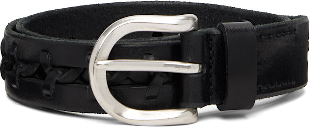 OUR LEGACY: Black Plait Belt | SSENSE