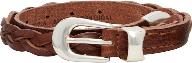 OUR LEGACY: Brown 2cm Braided Belt | SSENSE