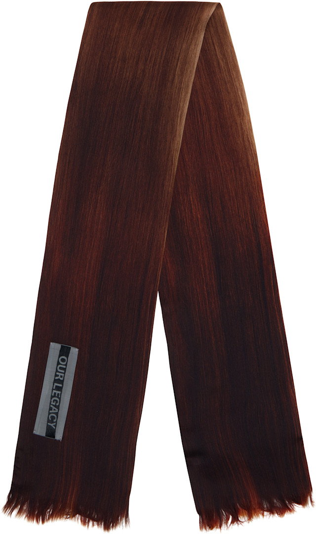OUR LEGACY: Brown Long Hair Scarf | SSENSE