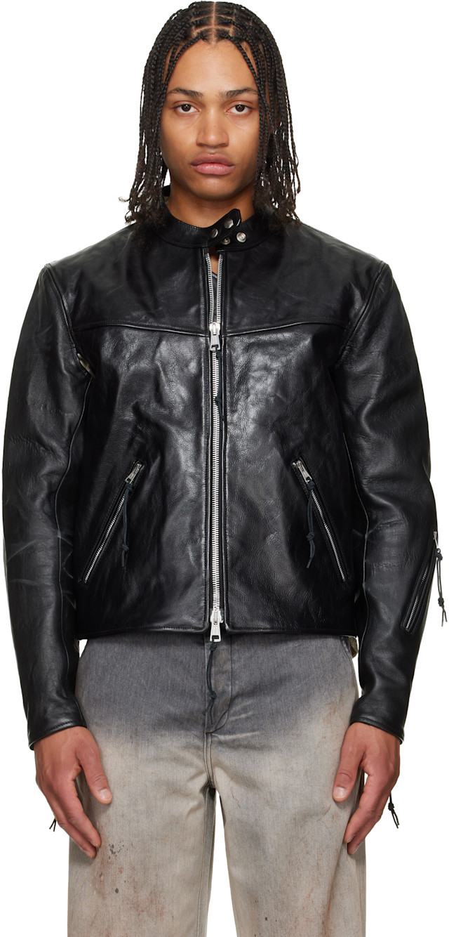 OUR LEGACY: Black Yurei Leather Jacket | SSENSE Canada