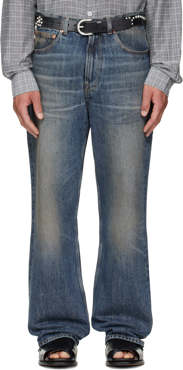 【美品タグ付き】OUR LEGACY EXTENDEDTHIRDCUT 28 OUR LEGACY: Blue Third Cut Jeans | SSENSE
