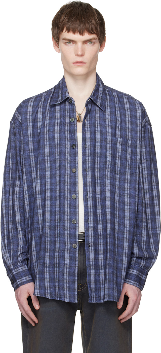 OUR LEGACY: Blue Borrowed Shirt | SSENSE Canada