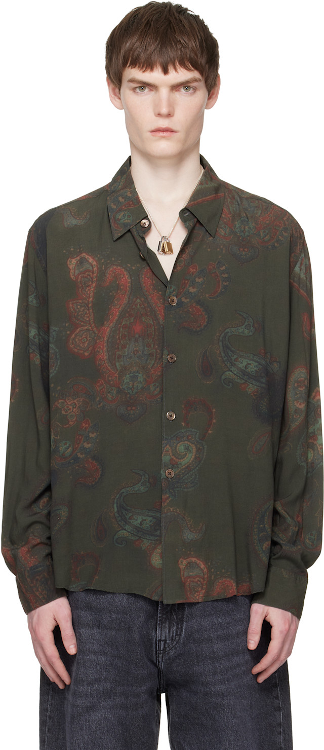 サイズ46 our legacy BEYOND SHIRT OUR LEGACY: Green Beyond Shirt | SSENSE