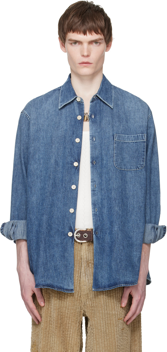 OUR LEGACY: Blue Above Denim Shirt | SSENSE