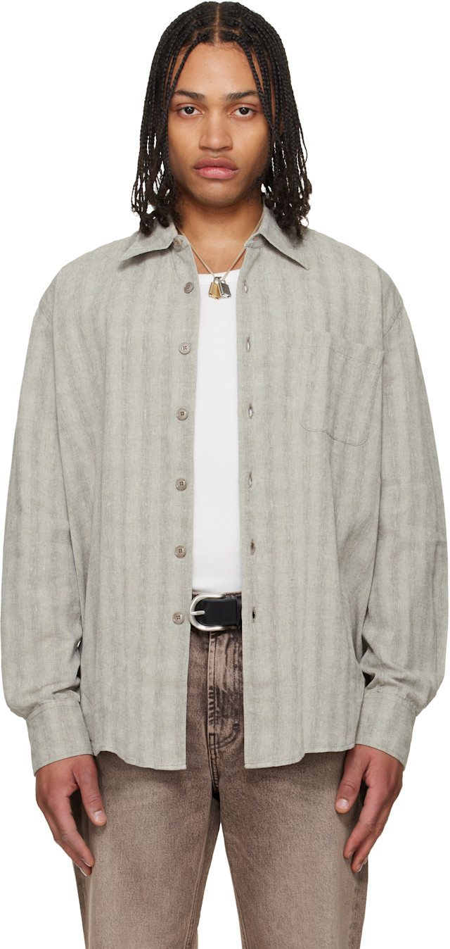 OUR LEGACY Above Shirt 26ss サイズ44 OUR LEGACY: Gray Above Shirt | SSENSE