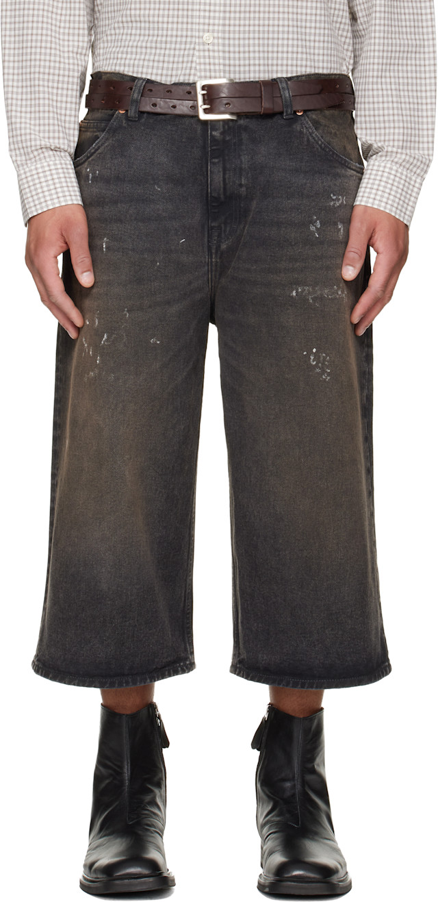 OUR LEGACY: Black Capri Cut Denim Shorts | SSENSE