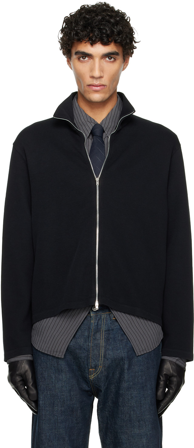 OUR LEGACY: Black Shrunken Fullzip Track Jacket | SSENSE
