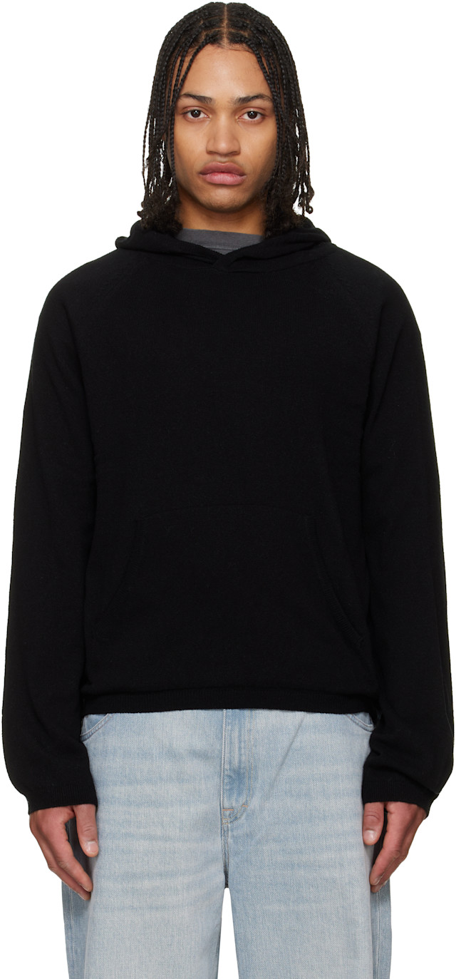 OUR LEGACY: Black Knitted Hoodie | SSENSE