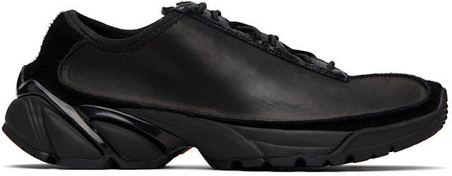 靴 OUR LEGACY Cutout Leather Sneaker Black OUR LEGACY: Black Klove Sneakers | SSENSE