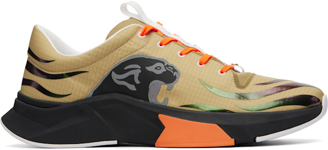 Valentino Garavani: Khaki Panther Blaze Low-Top Sneakers | SSENSE
