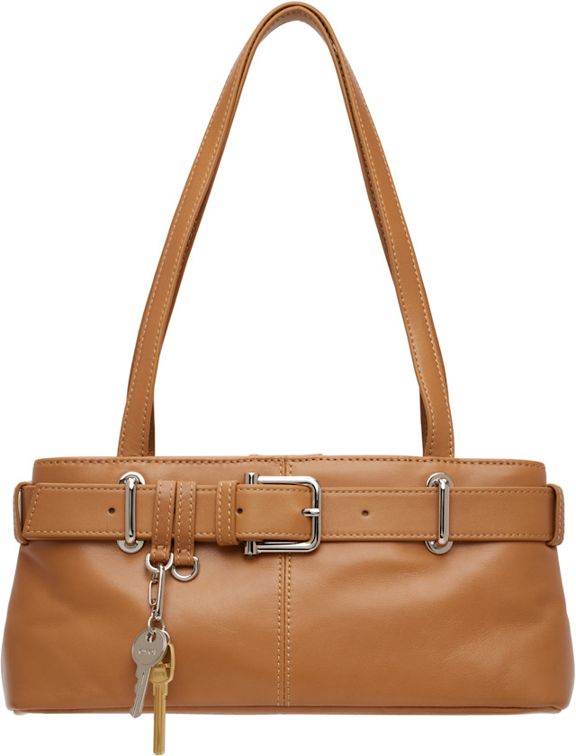 OSOI: Tan Shoulder Brocle Mini Bag | SSENSE
