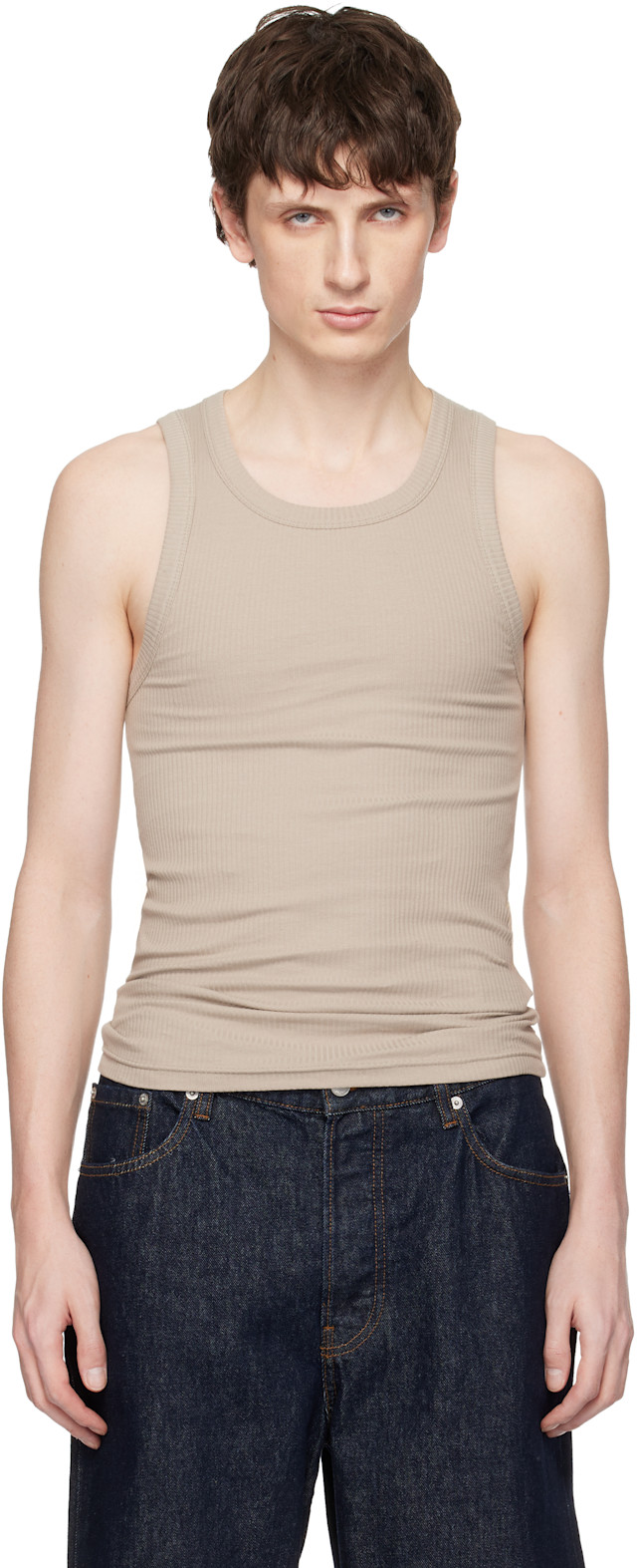 Seventh: Taupe Base Rib Tank Top | SSENSE United Kingdom