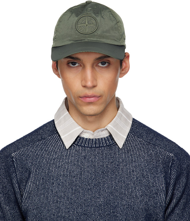 Stone Island: カーキ 9100011 Nylon Metal ECONYL キャップ | SSENSE 日本