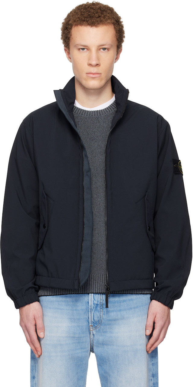 STONE  SOFT SHELL-R E.DYE ジャケット Stone Island: Navy 4100022 Light Soft Shell-R e.dye Technology