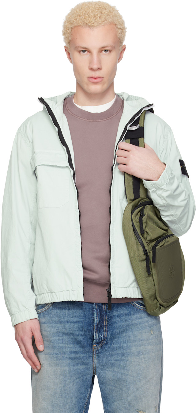 Stone Island: Blue 4100077 Stretch Organic Cotton Twill Jacket