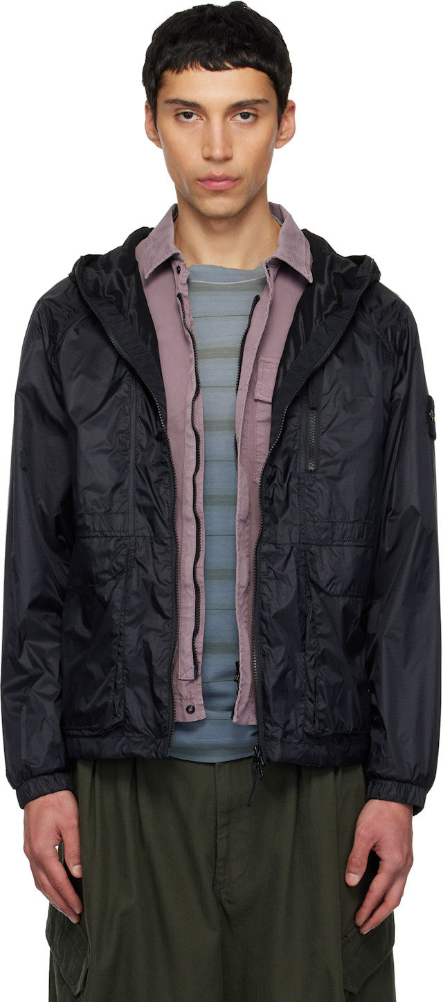 Stone Island: Navy 4100057 Light Ripstop Cordura® Jacket | SSENSE