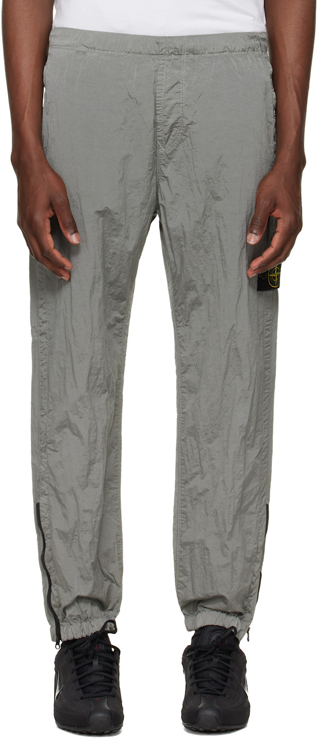 Stone Island: Gray 3100035 Nylon Metal ECONYL Trousers | SSENSE