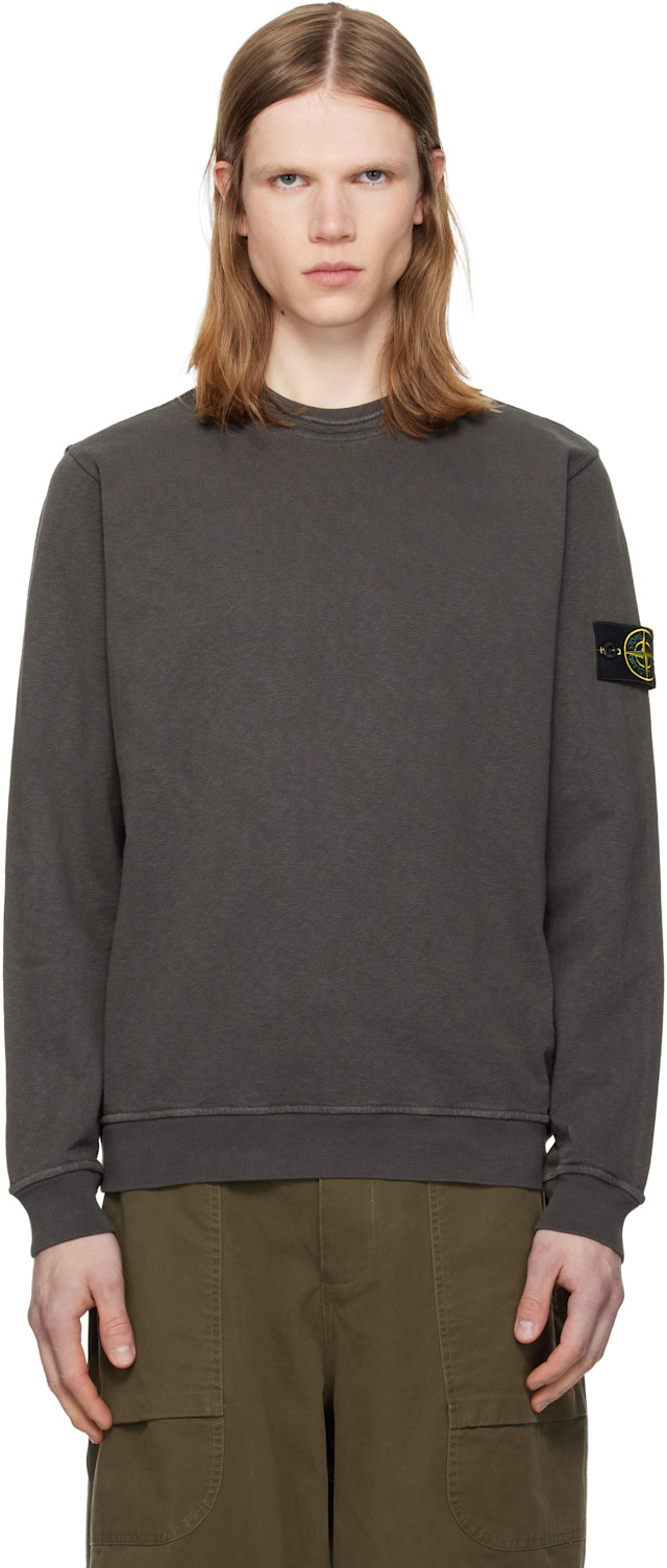 Stone Island: グレー 6100034 Malfilé Fleece 'Old' Effect