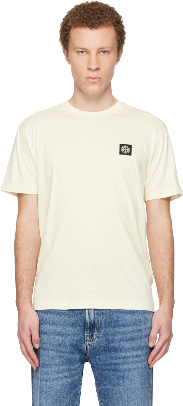 Stone Island: Off-White 2100027 60/2 Cotton Jersey T-shirt | SSENSE