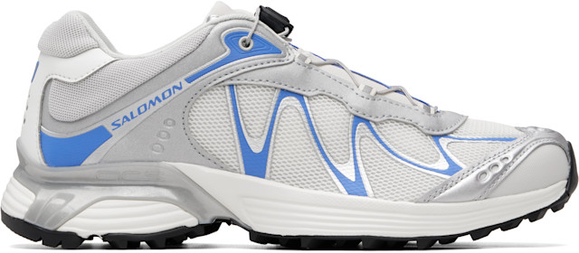 靴 SALOMON / XT-WHISPER WHITE 25.0 Salomon: Silver & Off-White XT-Whisper Sneakers | SSENSE
