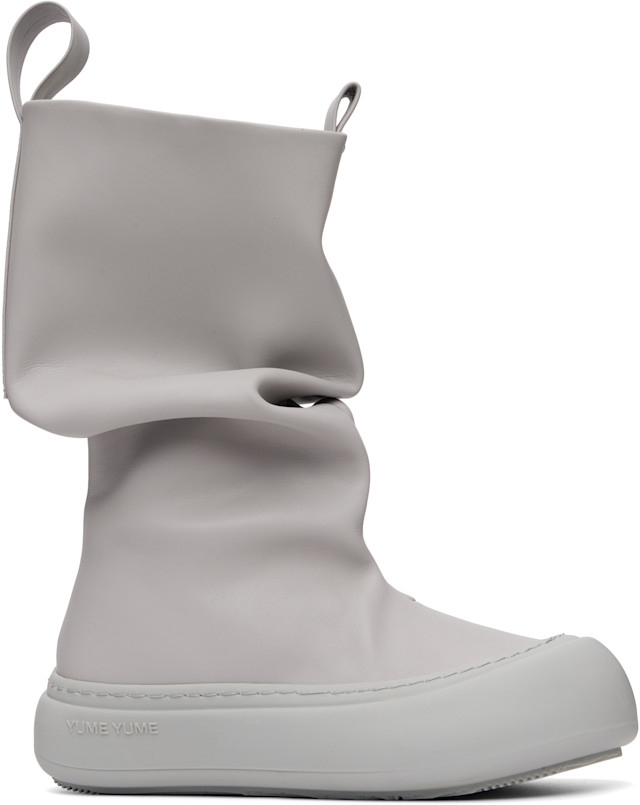 YUME YUME: SSENSE Exclusive Gray Low Fisherman Boots | SSENSE