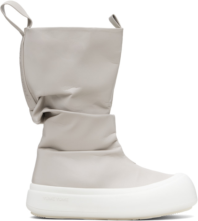 YUME YUME: Gray Low Fisherman Boots | SSENSE