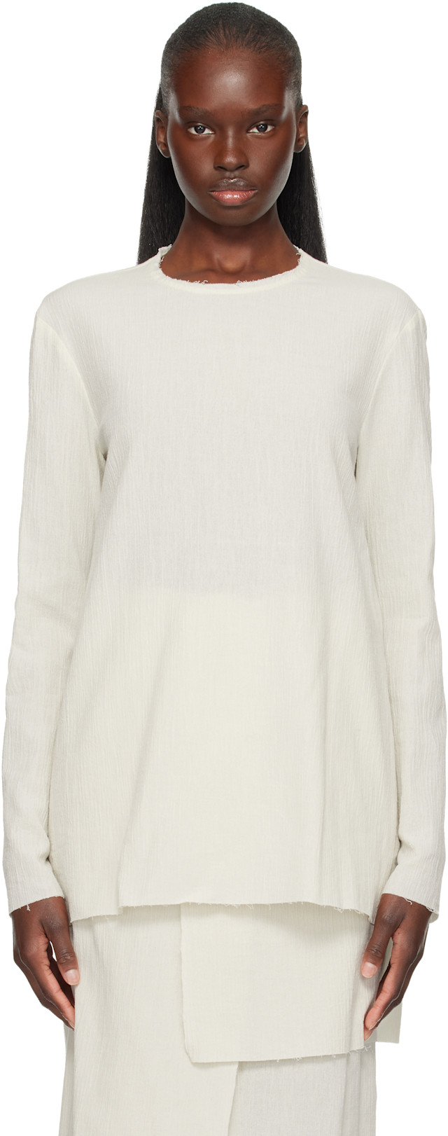 Lauren Manoogian: Off-White Raw Apron Top | SSENSE Canada