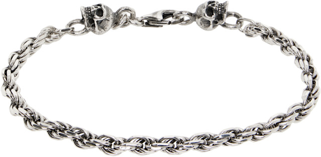 Emanuele Bicocchi: SSENSE Exclusive Rope Chain Skulls Bracelet