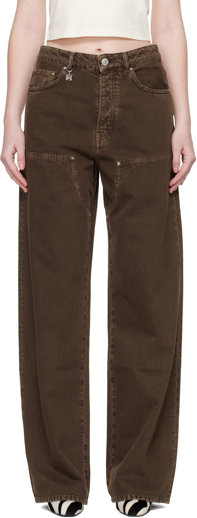 AMIRI: Brown Faded Carpenter Jeans | SSENSE