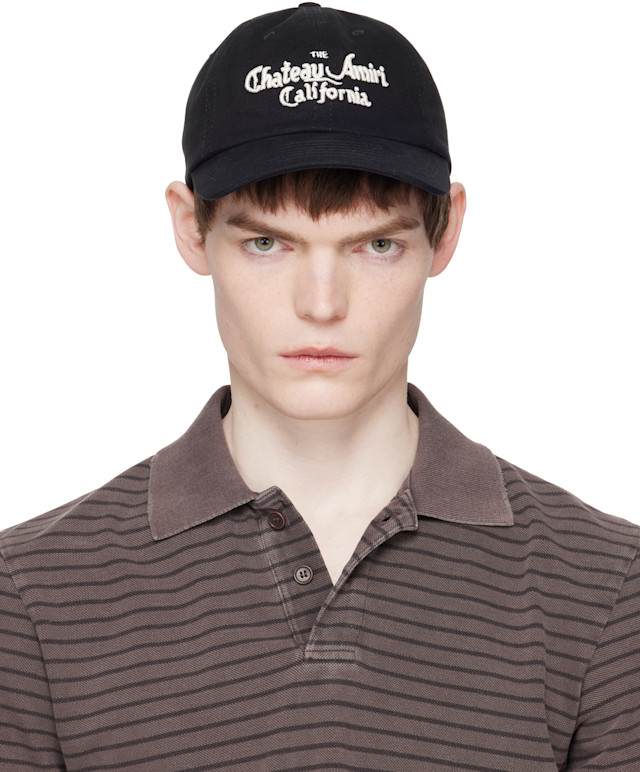 AMIRI: Black 'Chateau Amiri' Dad Cap | SSENSE