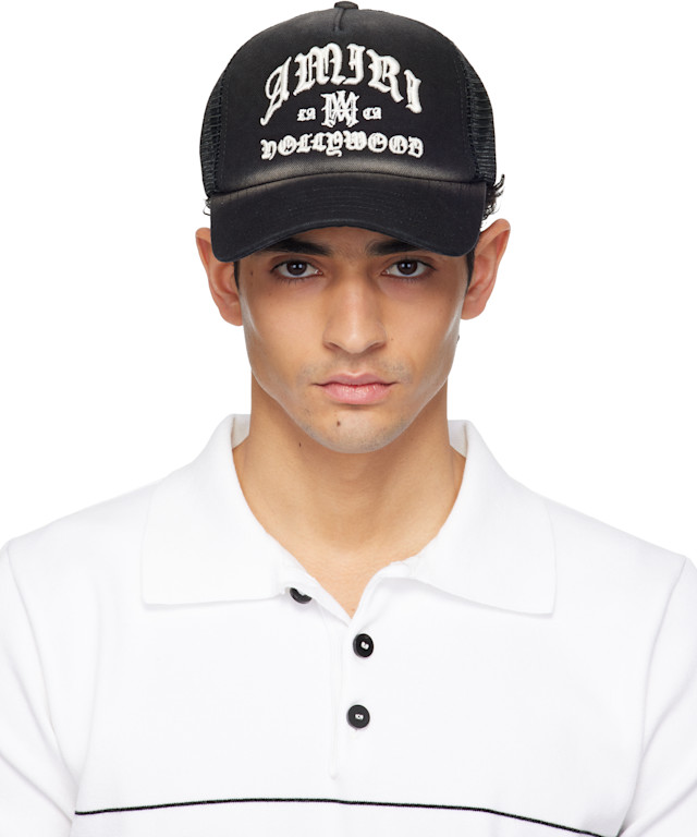 AMIRI: ブラック 'Amiri Hollywood' トラッカーキャップ | SSENSE 日本