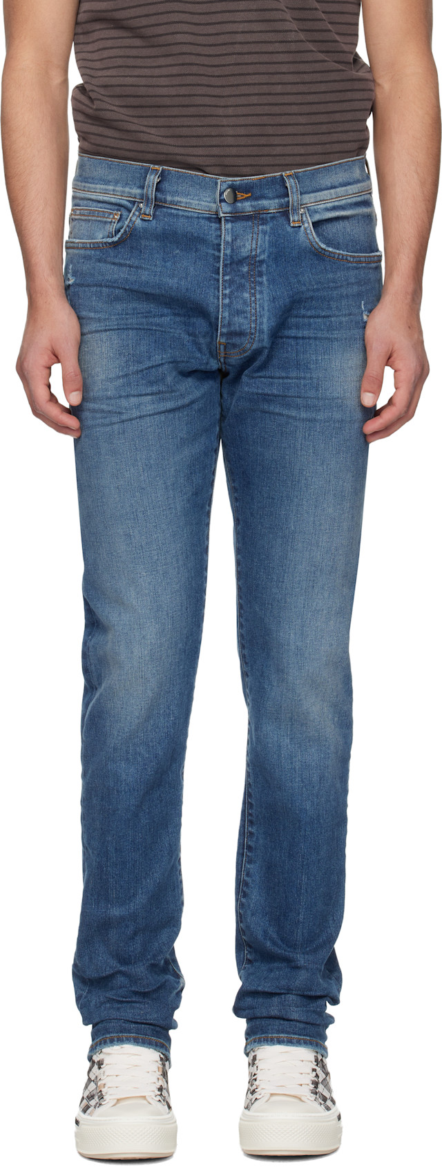 AMIRI: Blue Stack Jeans | SSENSE