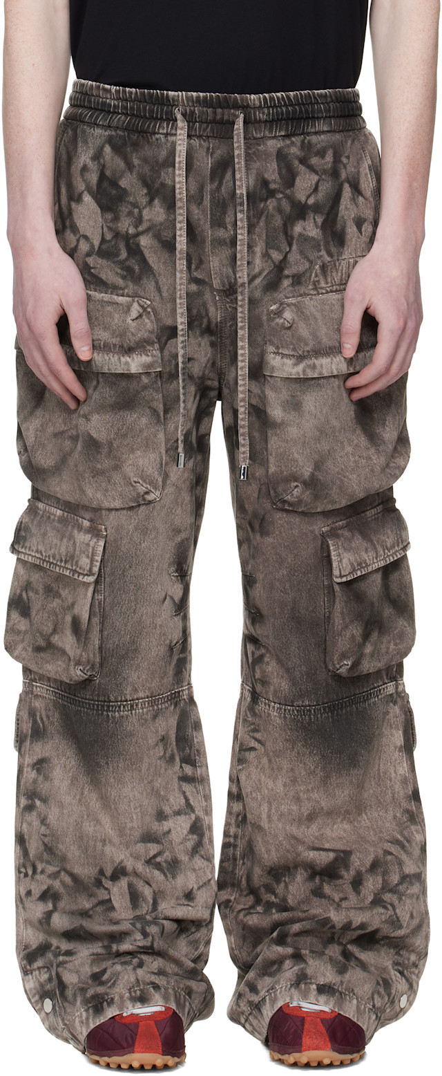 Amiri denim カーゴパンツ AMIRI: グレー ウォッシュド カーゴジーンズ | SSENSE 日本