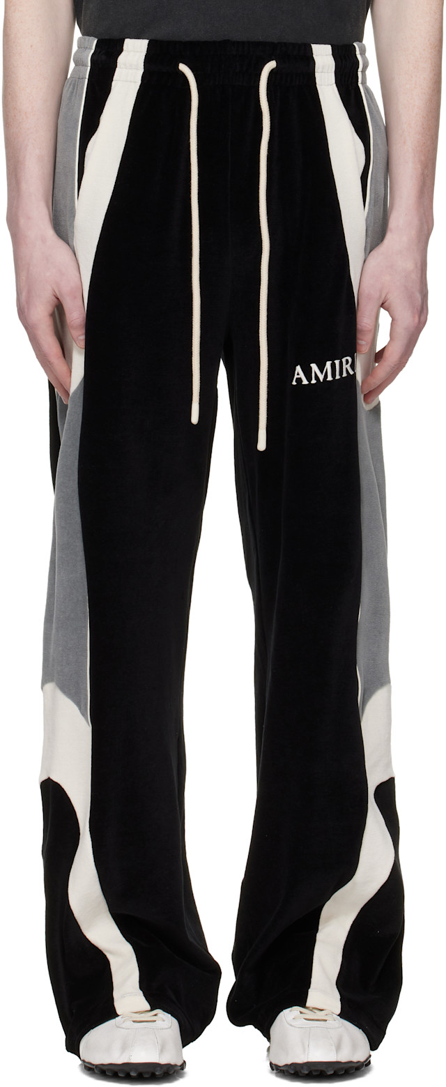 AMIRI トラックパンツ　（付属品あり） AMIRI: ブラック オーバーサイズ パネル トラックパンツ | SSENSE 日本