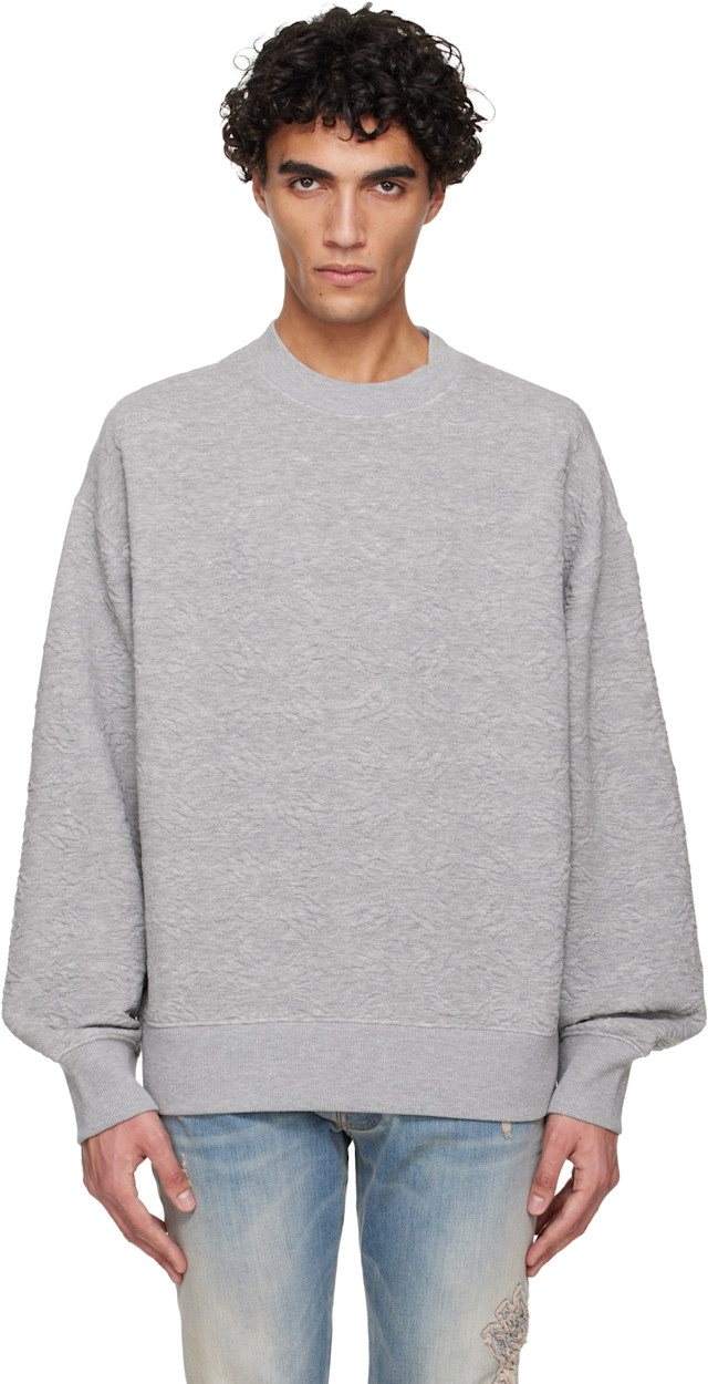 AMIRI: Gray MA Quad Oversized Crew Sweatshirt | SSENSE