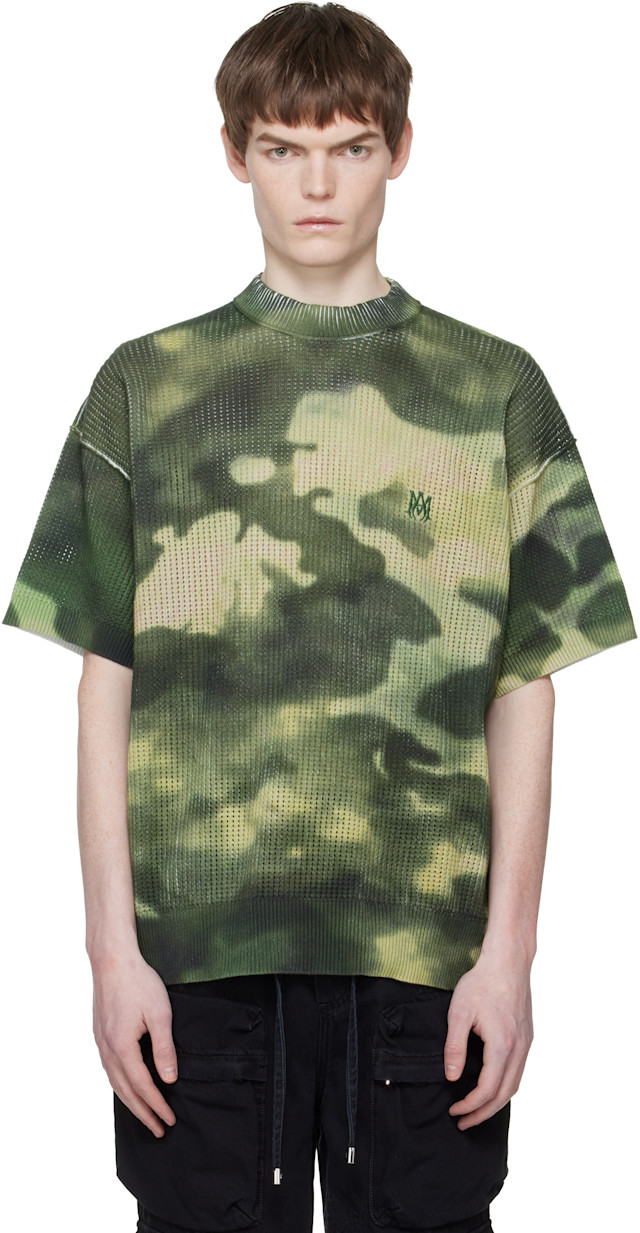 AMIRI: グリーン 迷彩 オーバーサイズ Tシャツ | SSENSE 日本