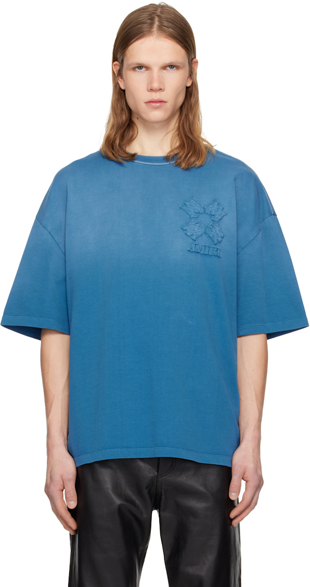 AMIRI: Blue MA Quad Oversized T-shirt | SSENSE