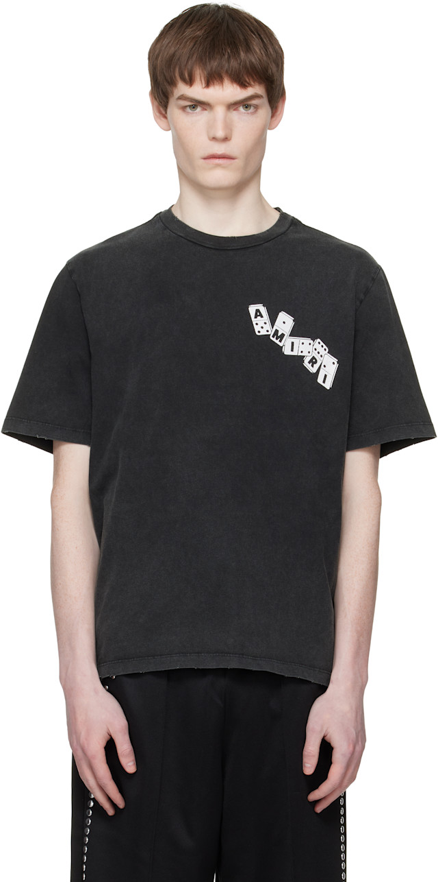 AMIRI: ブラック 'Amiri' Domino Tシャツ | SSENSE 日本