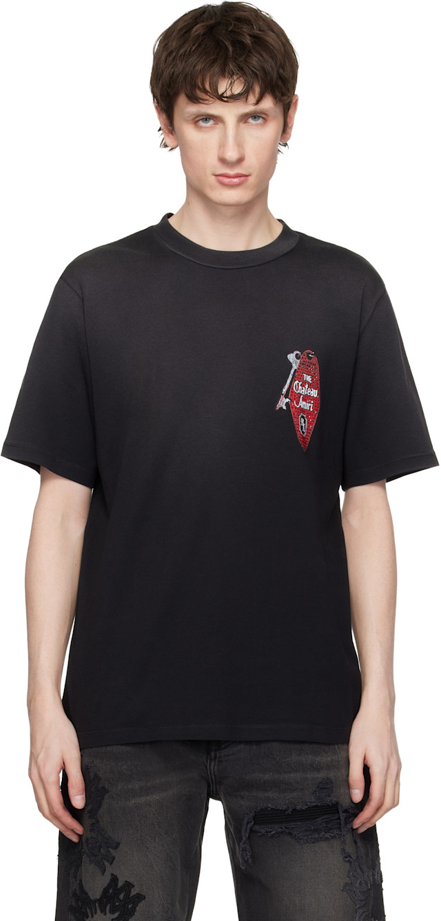 AMIRI: Black Chateau Keys T-shirt | SSENSE